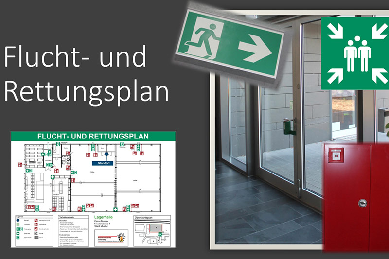 lucht- und Rettungspläne gemäß DIN ISO 23601